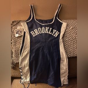 Genuine leather Brooklyn Dodgers dress - never worn, new with tags size small.
